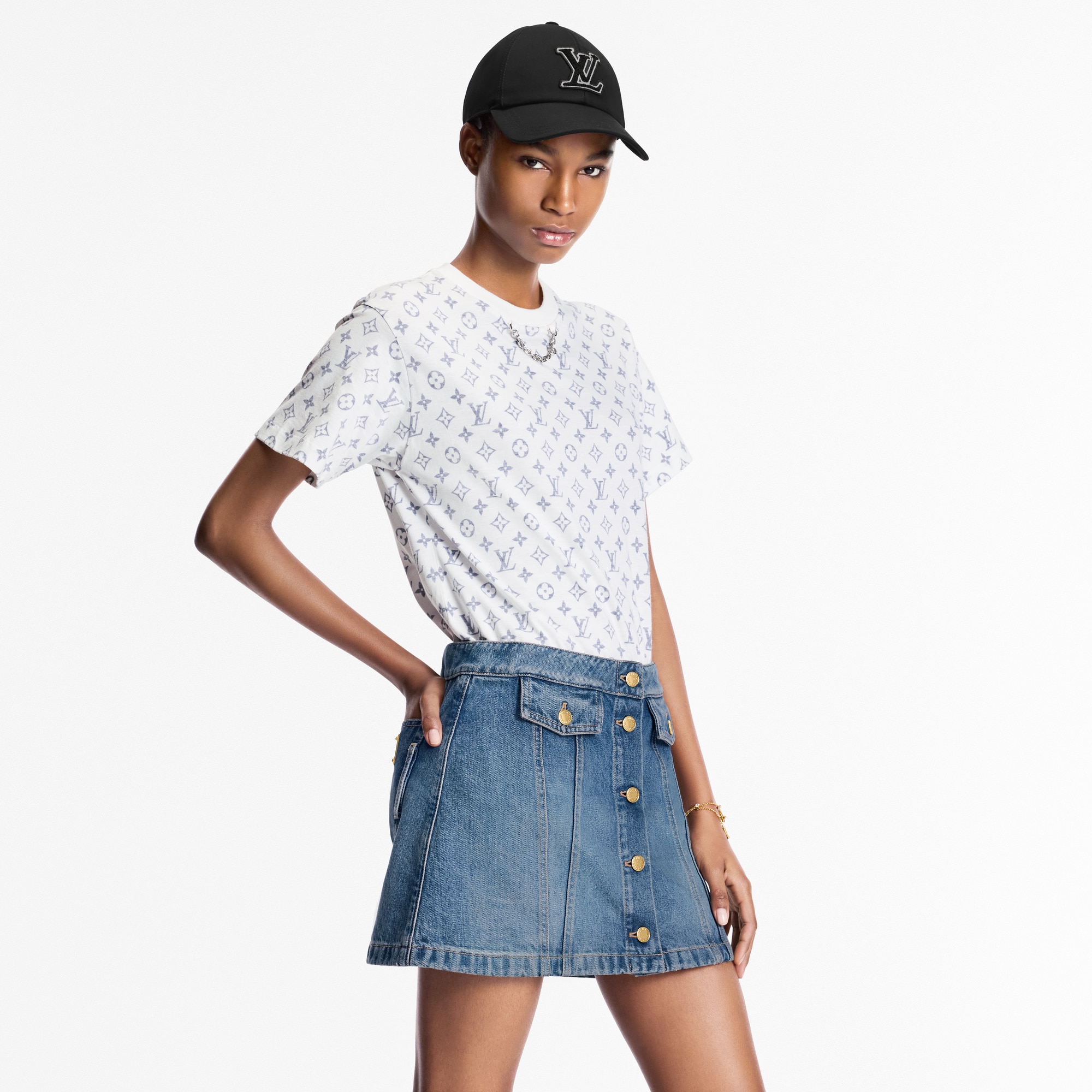 Louis Vuitton ホワイト Tシャツ L ルイヴィトン フロックド LV Tシャツ ｜ルイ・ヴィトン 公式サイト - 1AHEOT